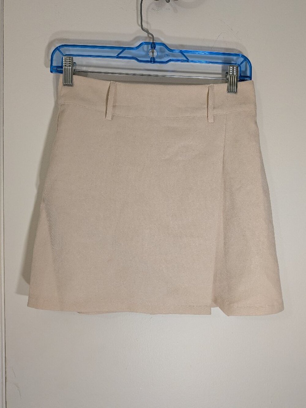Chic Cream High-Waisted Wrap Mini Skirt Altar'd State